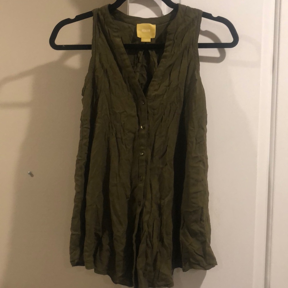 Anthro Olive Green sleeveless